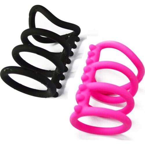 Male Silicone Penis Rings Chastity Cock Ring Lasting Orgasm Penis Sleeve Delayed Ejaculation Adult Masturbators Sex Toys For Men