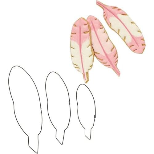 APRICOT 3pcs/lot Feather Shape Cookie Cutters Set Biscuits Stainless Steel Tools Kitchen Baking Mould cake mold free shipping