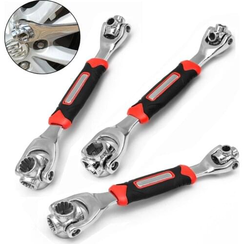 3 pcs 360 Rotation Double Head Wrench Set 52 In 1 multitool Dog Bone Wrench for Car Repair Tools 250mm Universal Socket Wrenchs