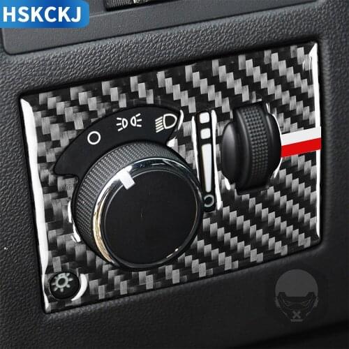 For Dodge Challenger 2008-2010 Multiple Colors Carbon Fiber Stickers Headlight Switch Frame Dash Button Interiors Car Accessorie