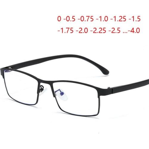 1.56 Aspherical Lens Customize Prescription Eyeglasses Vintage Full Frame Square Nearsighted Glasses Female 0 -0.5 -0.75 To -6.0