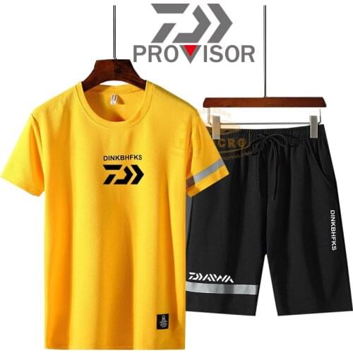 DAIWA Fishing Clothes Outdoor Quick-dryi Fishing Shorts Fishing Short Sleeve Shirt Ice Silk Summer Short Sleeve Fishing Suit