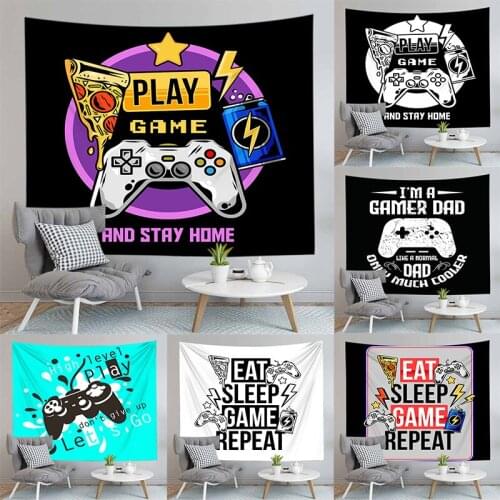 Hot Tapestry Gamepad Pattern Wall Hanging Yoga Mat Beach Towel Blanket