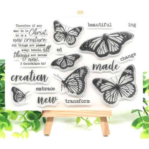 Butterfly Transparent Clear Silicone Stamp/Seal for DIY scrapbooking/photo album Decorative clear stamp 485