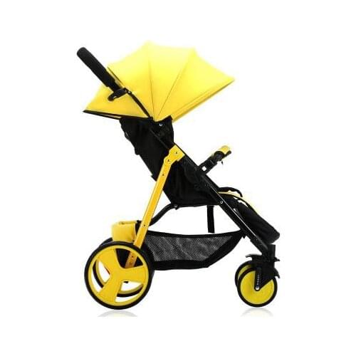 Luxury Baby Stroller Scientific Design Folds Easily 0-3Y Carrying Capacity Steel Frame EVA Wheels Infant Carriage