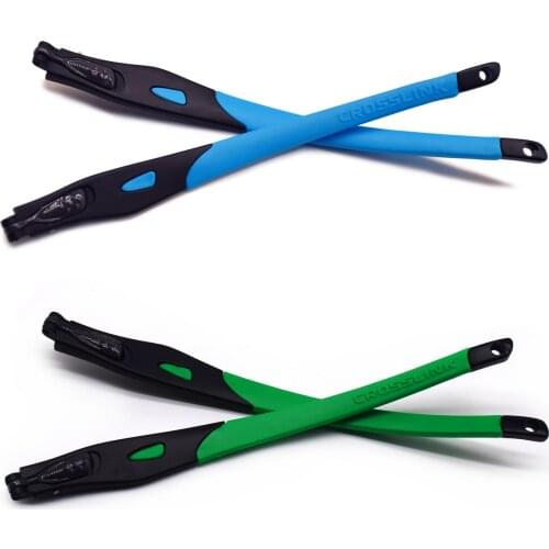 HKUCO Blue/Green Combination Replacement Glasses Legs For Crosslink Prescription Glasses Frame