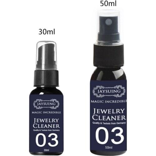 30ml 50ml Concentrate Jewelry Cleaner Anti-Tarnish Quick Jewellery Cleaning Spray for Watch Diamond Silver Gold Jewelry