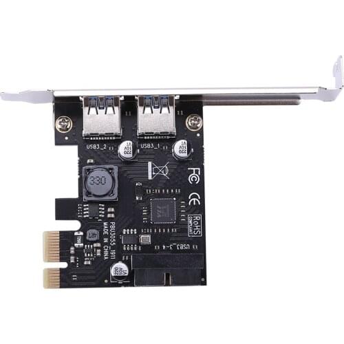 SSU 2 Port USB 3.0 PCI-e x1 Expansion Card PCI Express Adapter For Desktop For Bitcoin Miner Mining