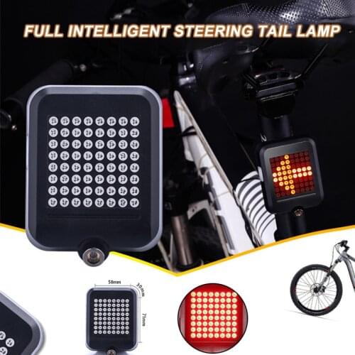 LED Automatic Direction Indicator Bicycle Lights Smart Induction Steering Safety Warning Turn Signals Light Cycling Taillight XR