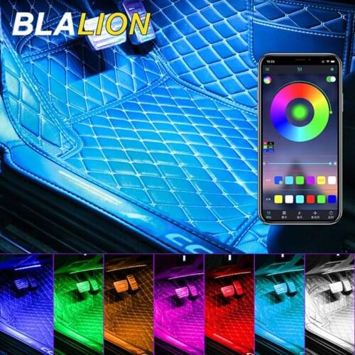 LED Car Foot Light Ambient Lamp Auto Interior Decorative Light With USB APP Remote Music Control Multiple Modes LED Strip Lights