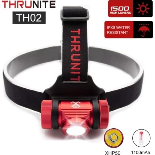 ThruNite TH02 Outsider LED Headlight XHP50 LED Torch Headlamp Super Bright 1500 lumens LED Rechargeable 18350 Battery Orginal