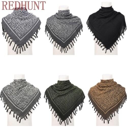 Windproof Tactical Arab Desert Scarf Camouflage Shawl Neck Cover Military Warmer Square Bandanas for Outdoor Hiking Hunting