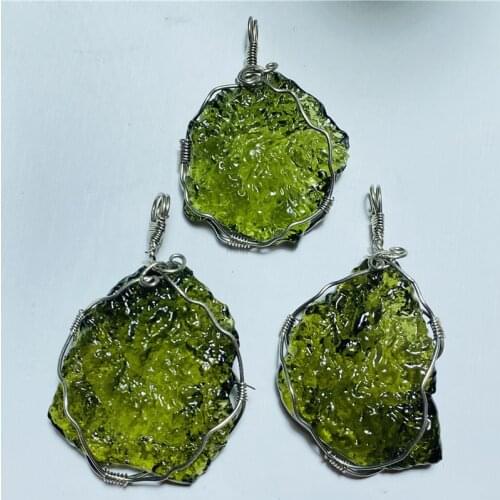 High Quality Moldavite Czech Meteorite Mineral Specimen Spiritual Healing Aerolite Crystal Energy Stone