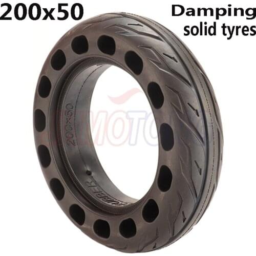 200x50 Solid Tubeless Rubber Tire 8"x2" for Folding Electric Scooter Pocket Bike