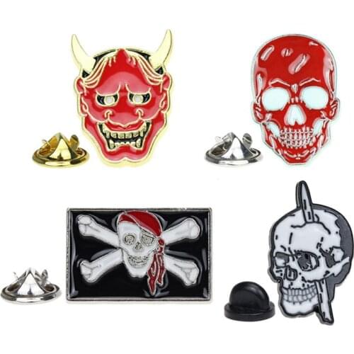 Halloween Skeletor Brooch and Enamel Pin Women Men Backpack Badge Hat Cloth Lapel Pin