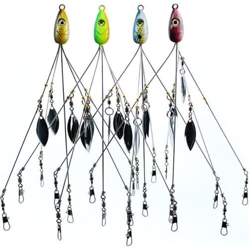 1Pcs/Bag Alabama Umbrella Fishing Rig Lure Stainless Snap Swivel Spinner Sea Fishing Lure Peche Tackle Pesca Leurre 21.5cm/18g