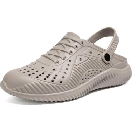 2021 Summer Beach Slippers Casual Slides Men Sea Clogs Sandals Mules Flip Flops Boy Light Soft Flat Platform Shoes Plus Size 47