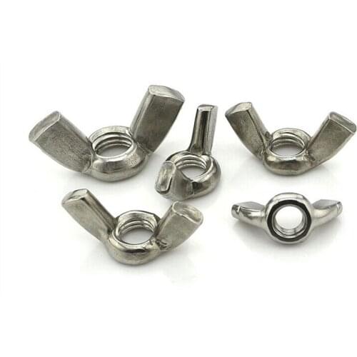 25pcs Metric Thread M6 304 Stainless Steel Wing Nuts Butterfly Nuts