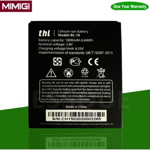 SALES 1800mAh BL10 Battery THL BL-10 T12 Smart Mobile Phone Batterie Accumulator AKKU