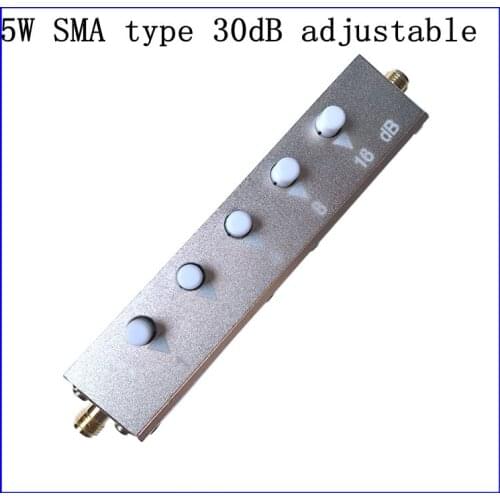 5W SMA adjustable attenuator, step attenuator, button attenuation 0-30db DC-3GHz