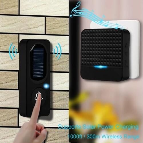 FORECUM 52 Songs Tune Melody 1 Remote Control 1 Wireless Doorbell Door Bell 300M Range Waterproof Doorbell In 90-260V Digital