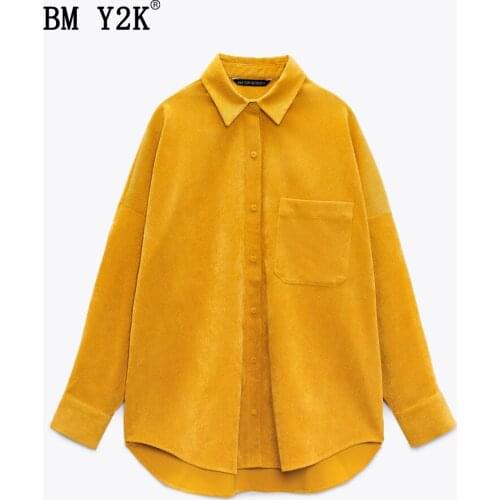 Женские вельветовые рубашки BM Y2K China At AliExpress