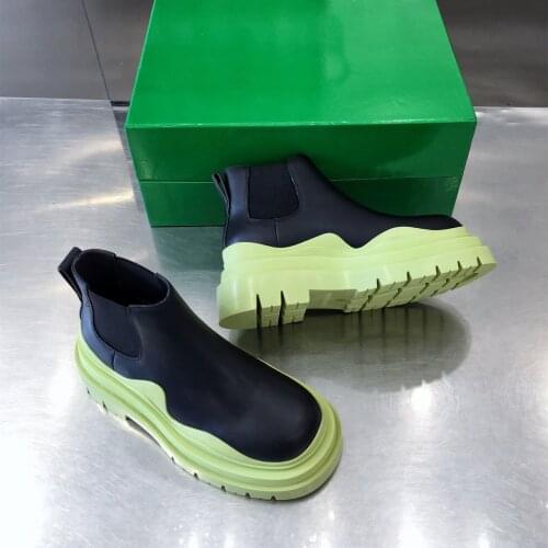 Black lady Chelsea Boots Women Ankle Boots Chunky Winter Shoes flat Platform Ankle Boots Heel Luxury Designers Brand