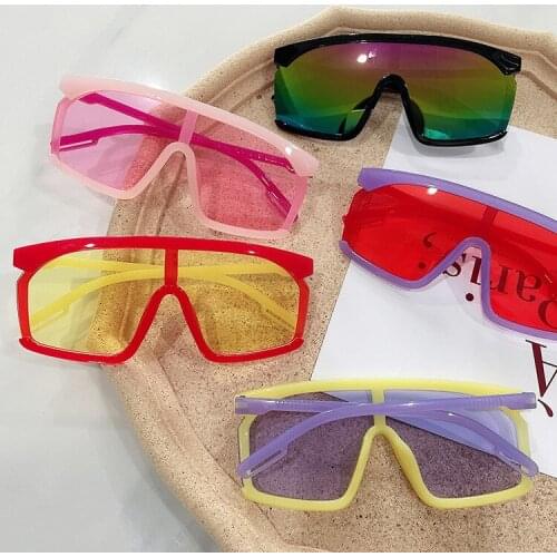ZAOLIHU Colorful One Piece Lens Kids Sunglasses Baby Sports Goggles 2021 Vintage Children Eyewear Boys Summer Shades Glasses