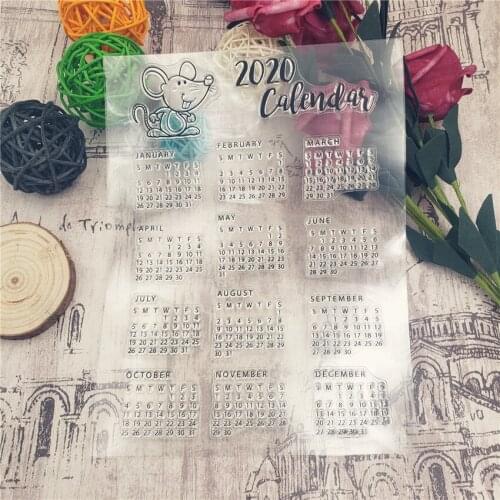 Hot sale calendar Transparent Clear Stamps / Silicone Seals Roller Stamp for DIY scrapbooking photo album/Card Making