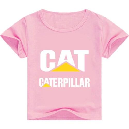 11 Colors Choose CATERPILLAR Printed Boys And Girls Cotton Cat T-shirt Children Fashion Summer Tees Short Sleeve Tops For Kids