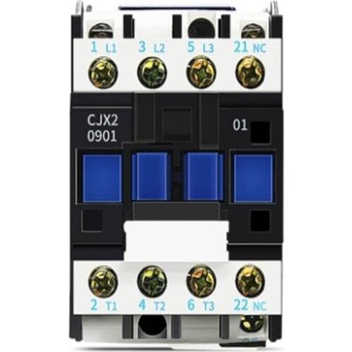 AC Contactor CJX2-0901 3 Phase Motor пускатель магнитный 220В Industry Relay 9A 3Pole 1NO AC 24V 110V 380V Coil 35mm DIN Rail