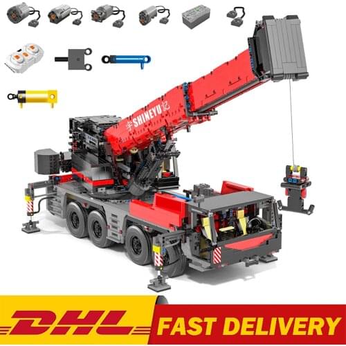 MOC Technical Power Crane Model The APP RC Motorized Mobile Crane Building Blocks Assembly Bricks Toys Kids Christmas Gifts