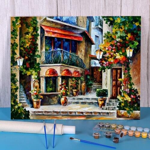 Sicily - Sunny Spring Morning Coloring By Numbers Painting Kit Oil Paints 50*70 Picture By Numbers Photo Handiwork