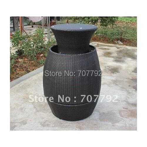 New design synthetic rattan modern All-Weather Outdoor bullet chair set