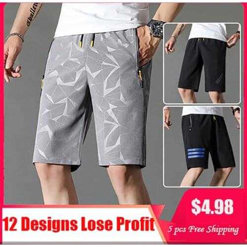 2020 New Fashion W9804 Men Shorts Summer Cool Custom Sports Mens Casual Shorts Pants Trousers Elastic Patter Hot selling