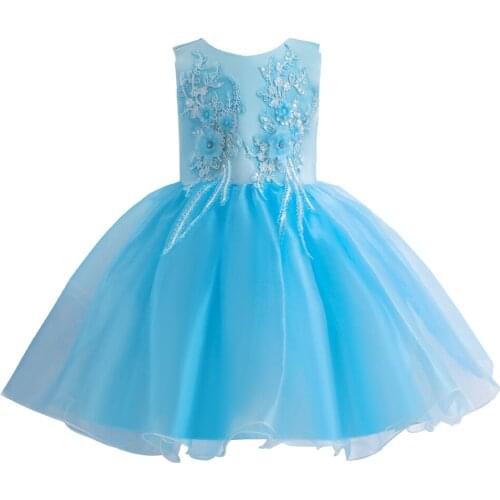 2021 new popular childrens dress princess one year old dress Organza childrens dress elegant party dress summer childrens clo
