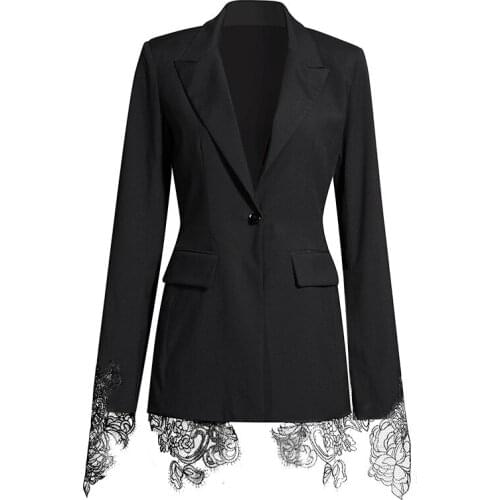 New fashion Ladies lace patchwork jackets and coats Hot trendy blazers wholesale