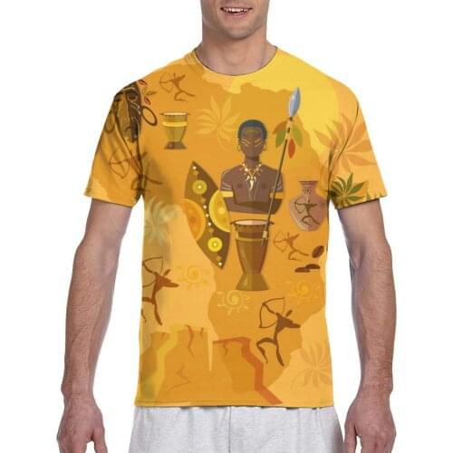 New Arrive Popular Africa Map Illustration Tshirt Men t-shirt Harajuku Style T shirt Summer Tops