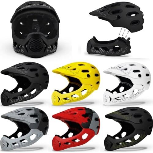 NEW Cool Bicycle Riding Helmet Mountain Cross-country Bicycle Full Face Helmet Adjustable Visor Extremely Sports Safety Helmet