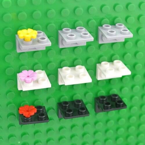 Figures Stand Base Plate 99207 Bracket 1x2 2x2 Inverted Building Blocks DIY Figure Standing Display Bracket Assemble Brick Toys