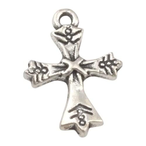 Cross Charms Pendants 100Pcs/lot 15x21mm Zinc alloy Fashion Jewelry DIY Fit Bracelets Necklace Earrings A-268