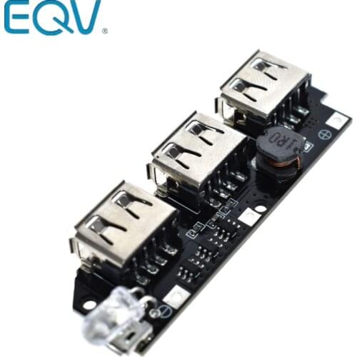 5V 1A 1.5A 2.1A 3 USB Power Bank Charger Circuit Board Step Up Boost Module 18650 Li-ion Case Shell DIY Kit Powerbank