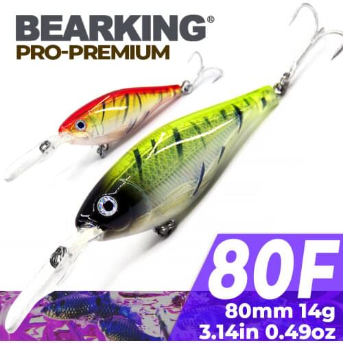 Bearking Excellent action 2017 fishing lures minnow,shad quality professional hard baits 8cm/14g HOT MODEL penceilbait crankbait