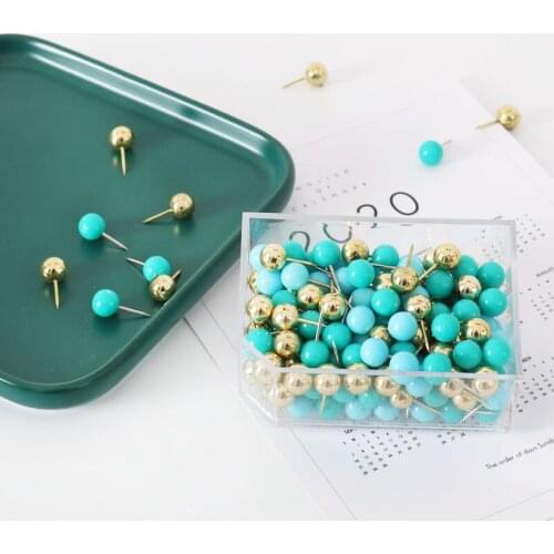 Cork Nail Photo Wall Big Head Color Ball Decoration Fixation Pin School Supplies Push Pins Office Accessories Push Pin Pushpin