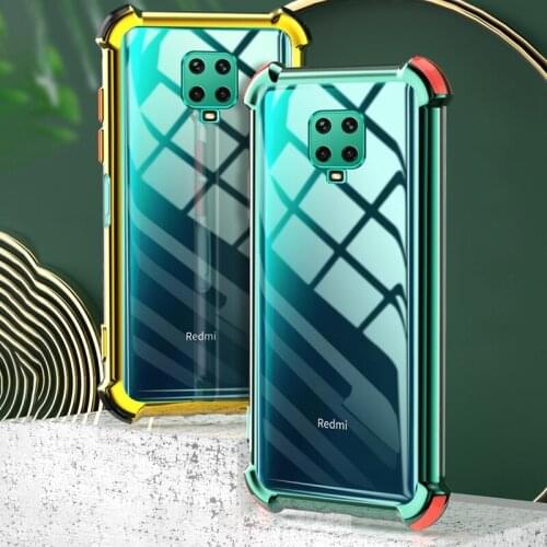 Shockproof Transparent Case For Xiaomi Redmi Note 9S 8 9 Pro Max 9 9A 9C NFC Silicone Cover Phone Case For Xiaomi Mi Note 10 Pro