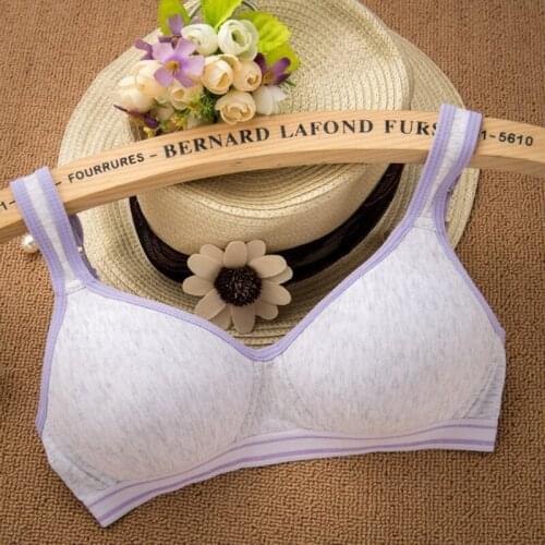 Puberty Young Girl Adjustable Underwear Soft Padded Cotton Bra Yoga Sport 3 Hook 69HE