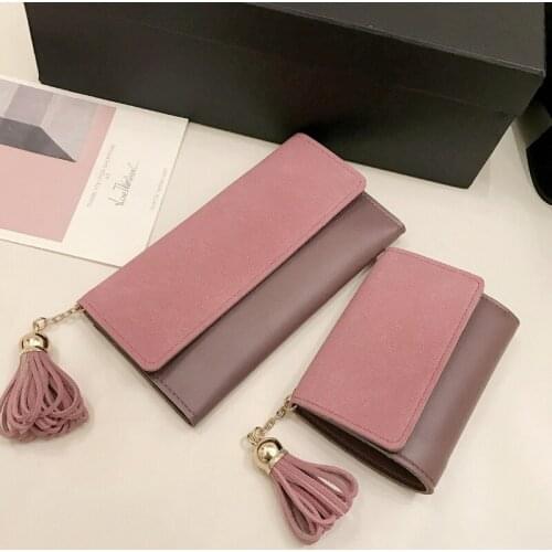 Woman Wallet Long Pu Leather Purse Women Wallet With Tassel Purse Girls Short Luxury Wallet Women Designer Brand Famous Clutch
