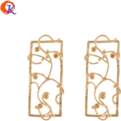 Cordial Design 20Pcs 16*38MM Jewelry Accessories/Rectangle Pendant/Genuine Gold Plating/Hand Made/DIY Connector/Earring Findings