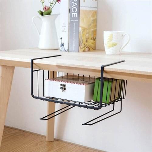 Storage kitchen rack organizer shelf wardrobe Table bottom metal storage racks Home organization