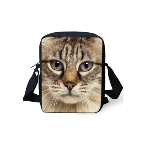 Cute Cat Messenger Bags for Women Kawaii Zoo Printing Kids Crossbody Bags Children Mini Shoulder Bag Bimba Bags